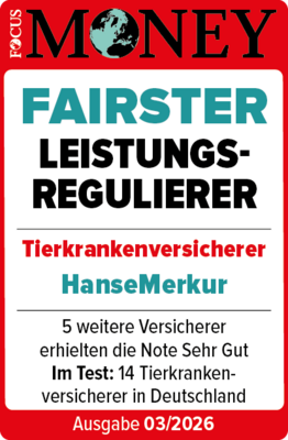 FOCUS MONEY – Fairster Tierversicherer – HanseMerkur – Ausgabe 13/2025